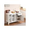 Modern Buffet - MUVOE - White - Extendable - Contemporary Design - Flexible Storage