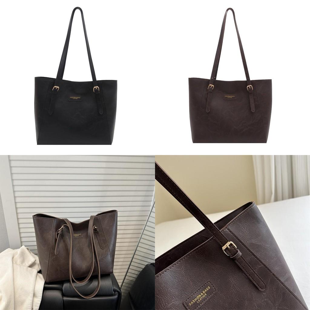 Pu Large Capacity Tote Bag For Women With Letter Print For Daily Use