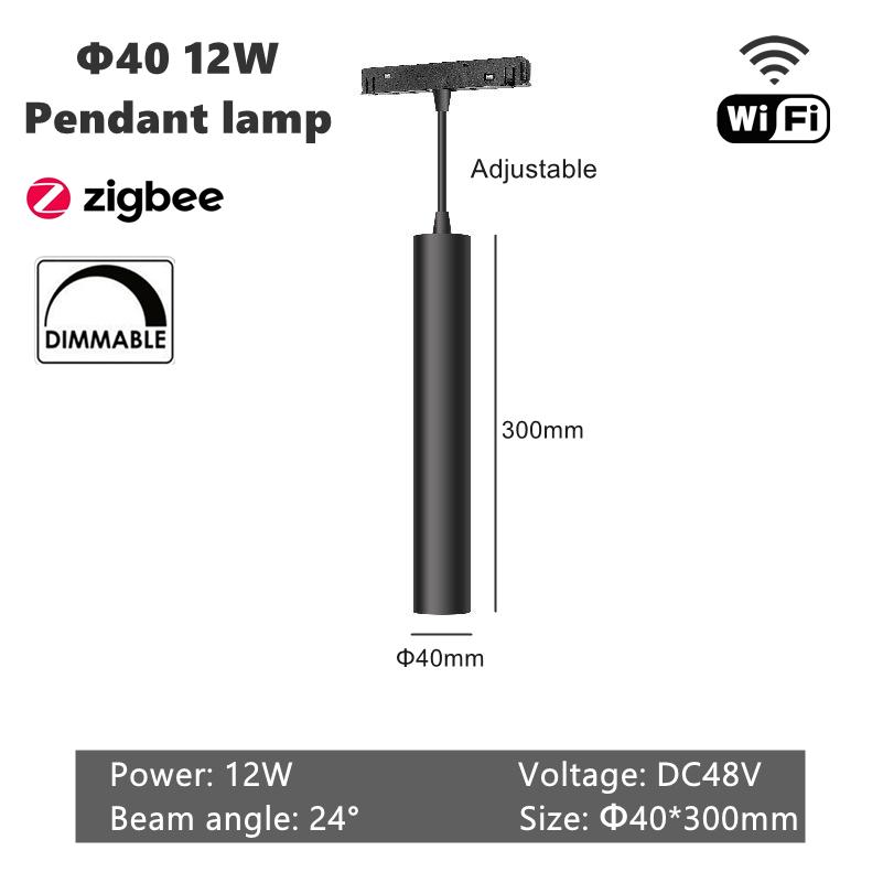 Zigbee Smart WiFi Magnetic Track Lights LED DC48V Dimmable Spotlight Tuya App Alexa Google Assistant Voice Control Rail Lamp