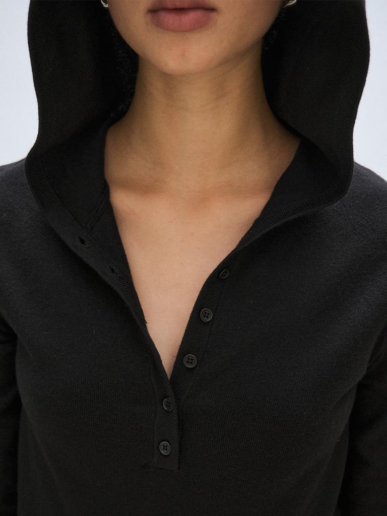 Peullijeupeulojegteu Open Hood Knit, Black