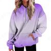 Womens Oversized Hooded Sweatshirt With 3D Print Graphic Loose Fit Long Sleeve Casual Top In Vintage Tie-Dye Style