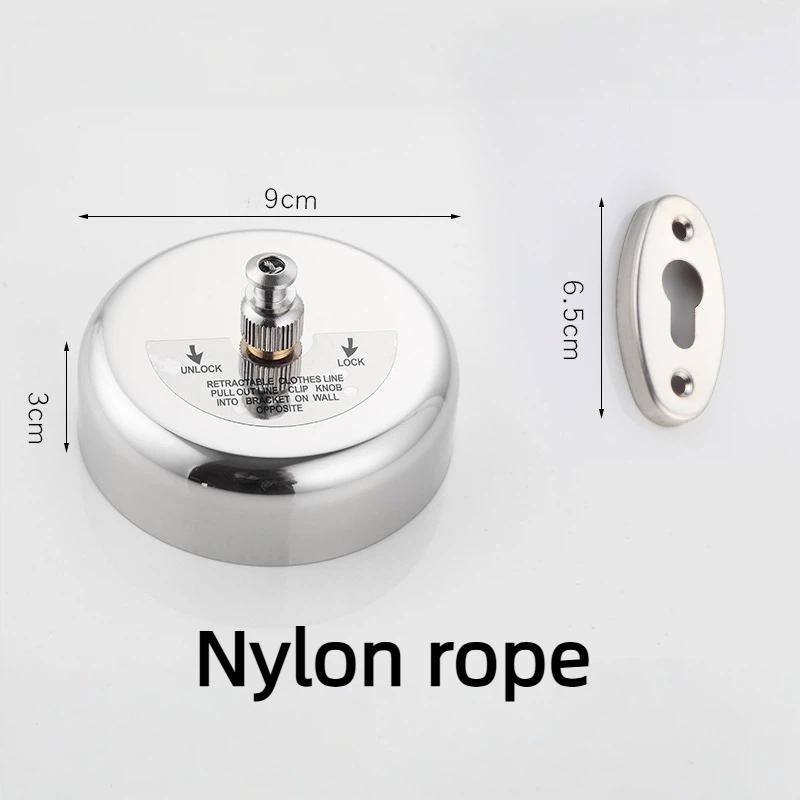Wall-mounted Clothes Line Windproof 2.8m Adjustable Strength Nylon Durable Non-slip Drying Rack Rope Laundry