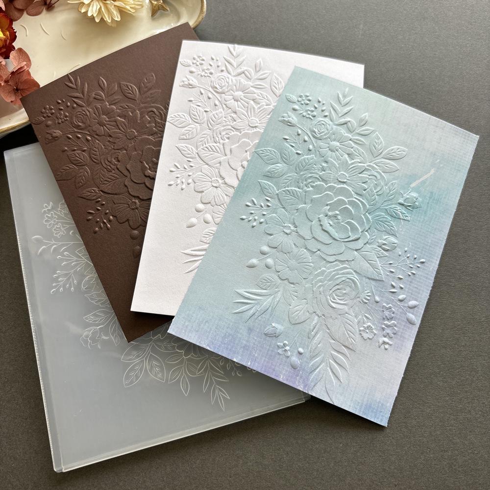 3D Rose Butterfly Embossing Texture Board Mold