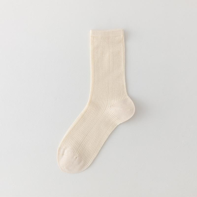 

Женские летние ультратонкие повседневные сетчатые дышащие однотонные носки-трубы без косточек, ледяные носки 1 pair телесный