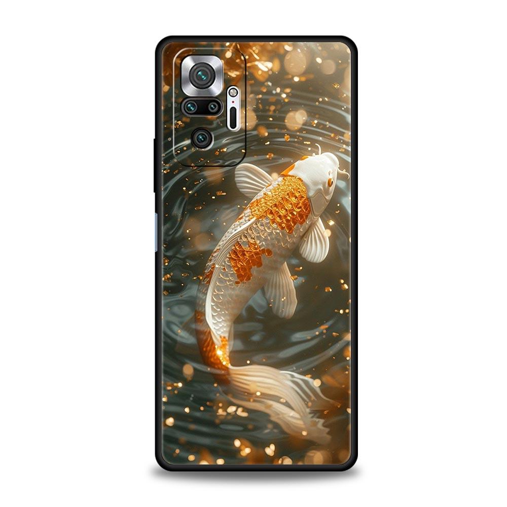 Goldfish Swimming Phone Case Cover for Redmi 14C 10C Note 15 14 13 12 10 11 K40 Pro Plus 5G Shockproof Soft TPU Shell Funda Bag