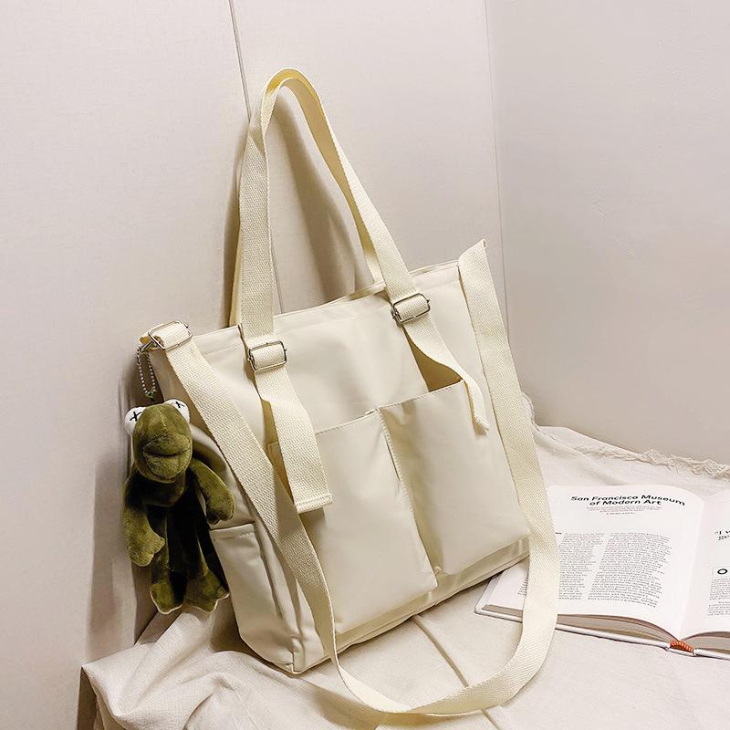 Vanntette nylonhåndvesker skuldervesker høy kapasitet dame crossbody-vesker avslappet dame messenger tote shoppingveske skolesekk