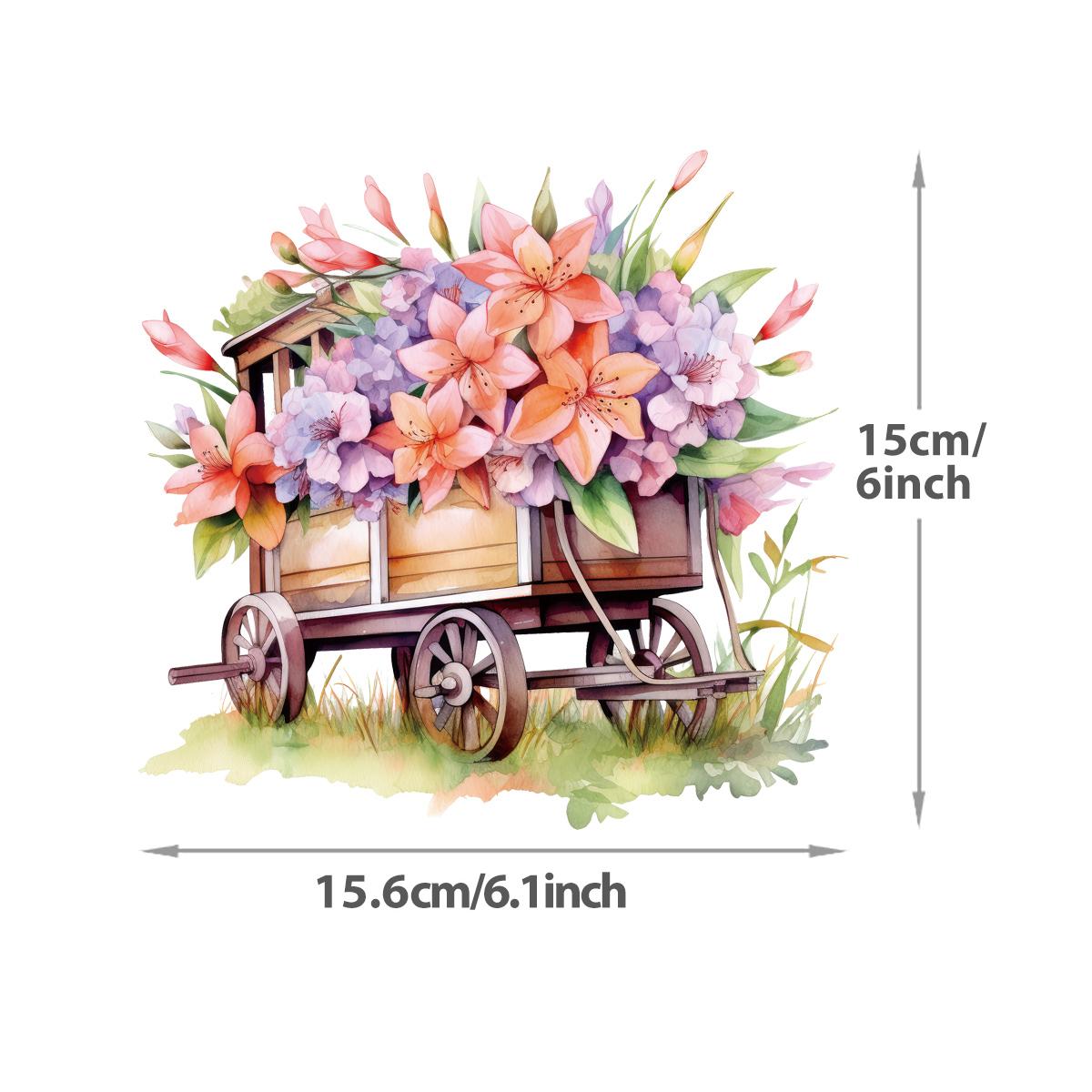 

Футболка с цветочными птицами и машинками, термопереносы для девочек и мальчиков, новые наклейки «сделай сам», аксессуар для одежды, теплопередача, патчи Dtf, наклейки