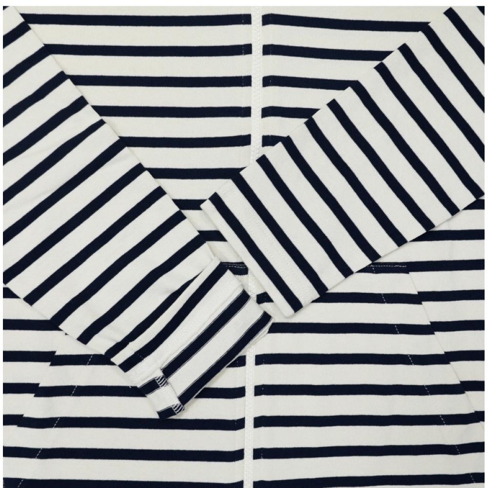 St. JameS 2288 Ecru Marine Colleville Stripe Women S Hoodie Zip Up