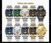 Binbang Luminous Skeleton Waterproof Quartz Men's Watch