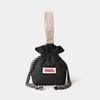 Handle String bag_Solid Black