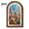 Clear Detailed Wood Wooden Floral Vintage Wall Framed Frame Painting Art Curved Arched Non-fading UV Print Art Rustic French