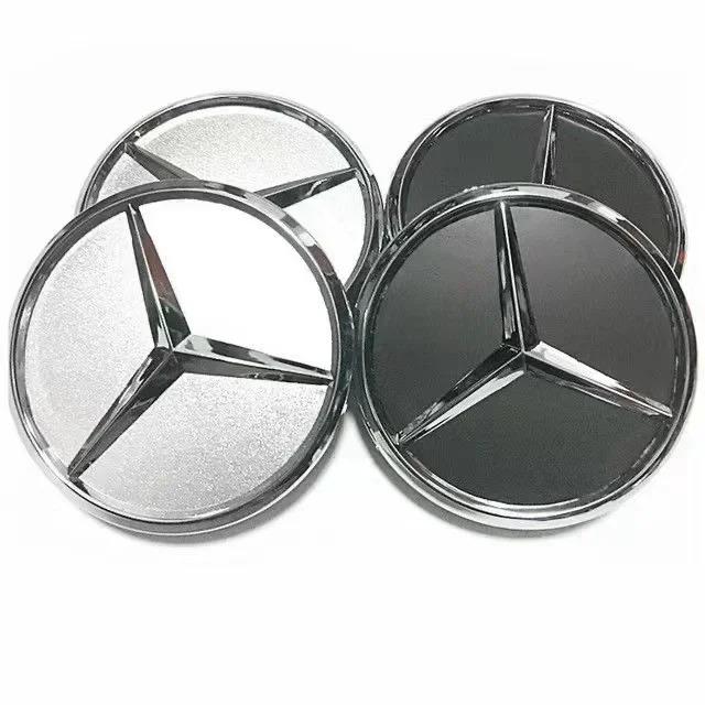 CSF1   4Pcs 75MM/60MM Car Tire Wheel Center Hub Cap Covers For Mercedes Benz Badge Emblem Rim Cover Auto Style Decorate Accessories