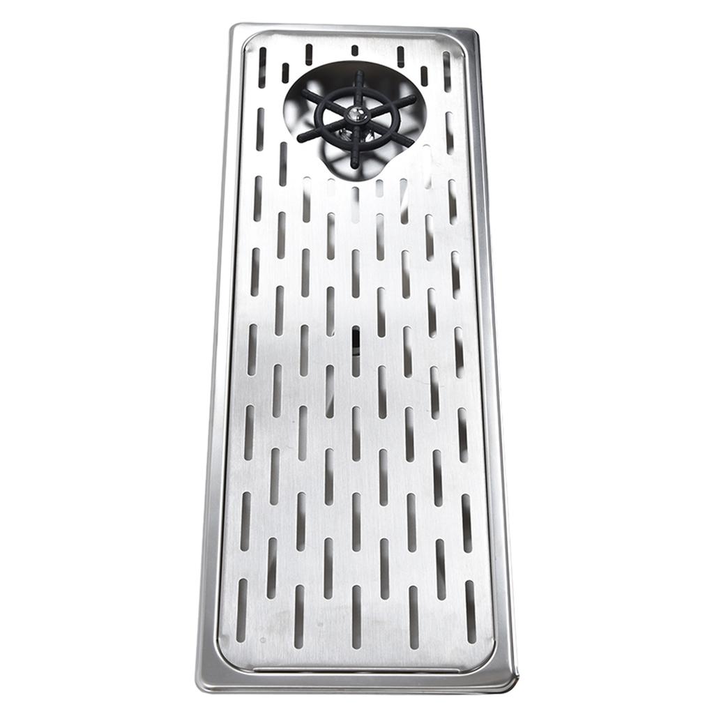 Lava Tazze G1/2in Risciacquo Automatico Incasso Acciaio Inossidabile Bar Risciacqua Bicchieri Vassoio di Scarico