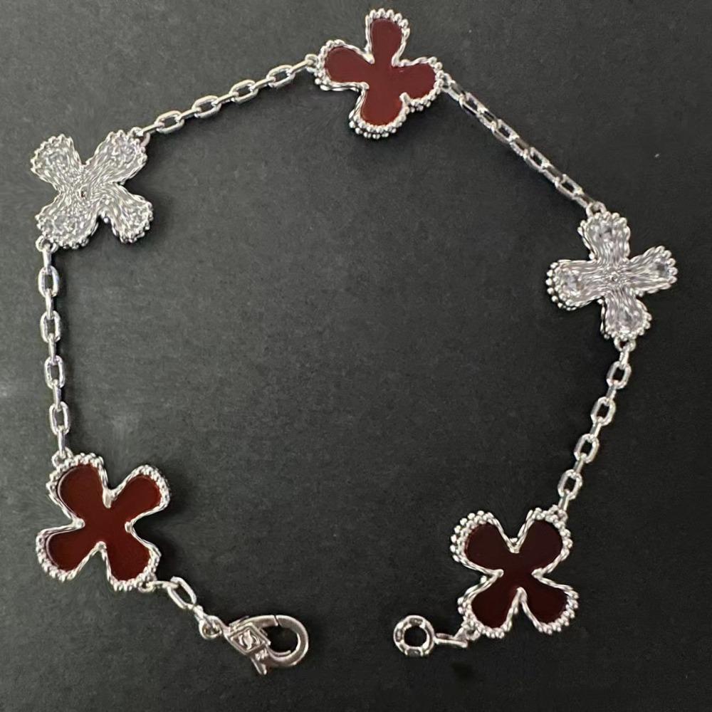 High Version Four-leaf Clover Bracelet Female Mother-of-pearl Agate Five-flower Ladies Bracelet