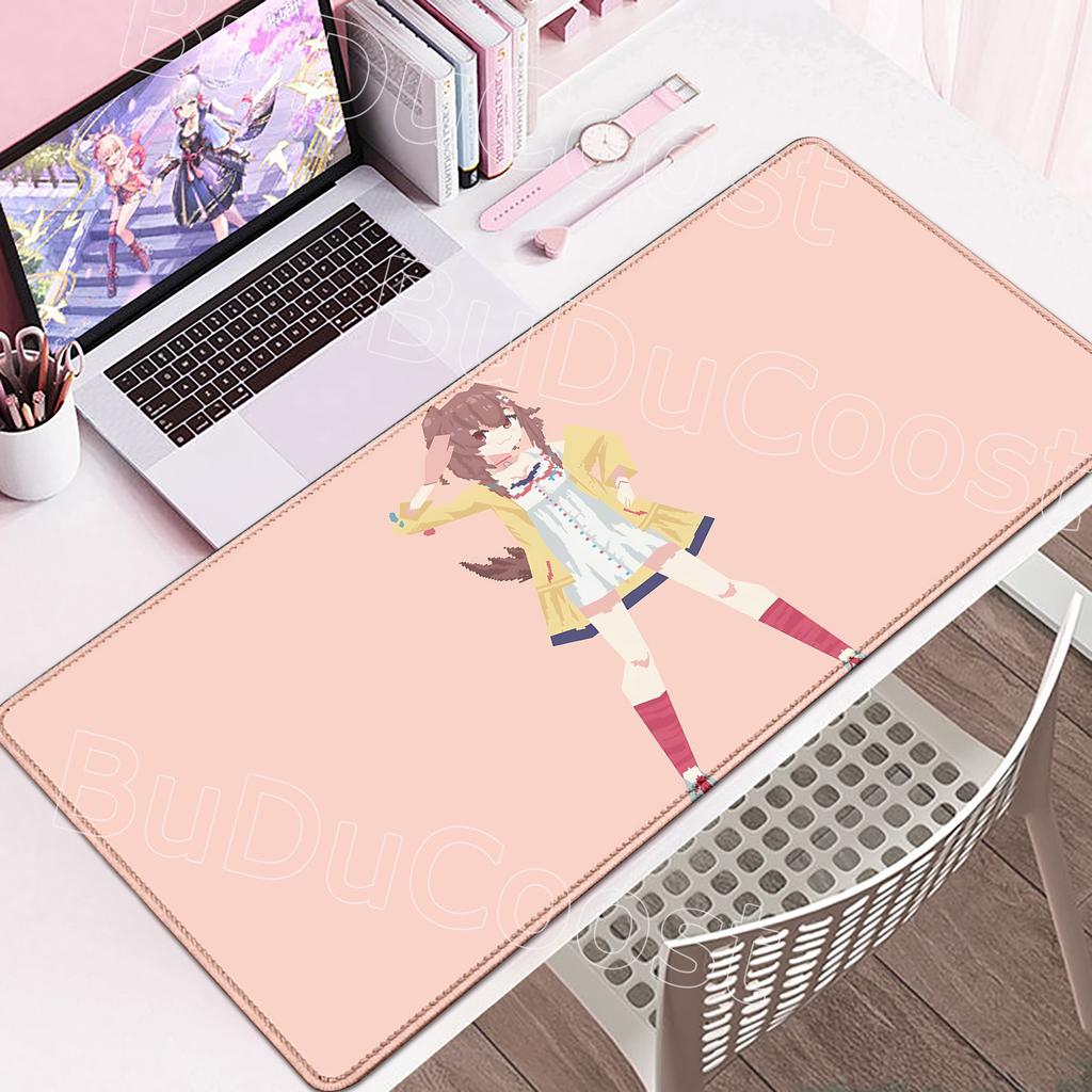 New Kawaii Cute Inugami Korone Mouse Pad Gamer Accessories Keyboard Desk Mat Non-Slip Laptop Large Anime Hololive Girl Mouse Pad
