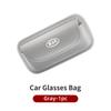 For KIA Car Sunshade Glasses Case Sun Visor Plate Organizer Bag Accessories Ceed Sportage Rio K5 K2 Optima Cerato Proceed Venga