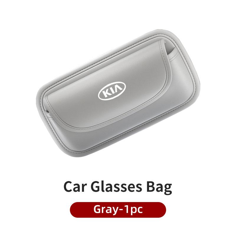 For KIA Car Sunshade Glasses Case Sun Visor Plate Organizer Bag Accessories Ceed Sportage Rio K5 K2 Optima Cerato Proceed Venga