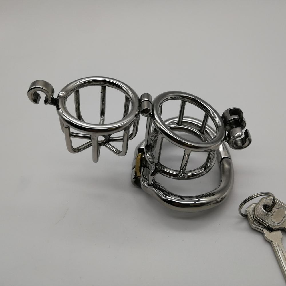Prevent Extramarital Sex,Ergonomic Stainless Steel Stealth Lock Male Chastity Device,Cock Cage,Penis Ring Lock,Chastity Belt, M141