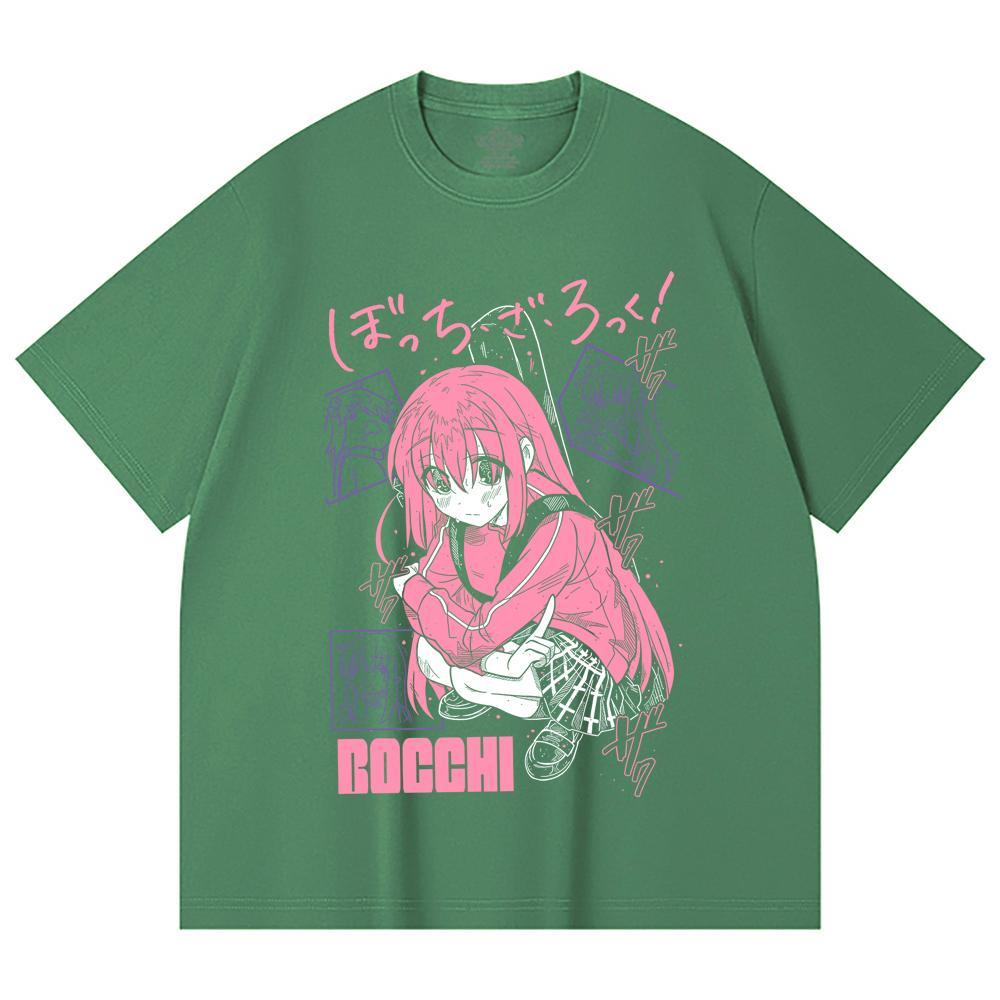 230 Gsm 100% Cotton Bocchi The Rock V5 Print Unisex Heavy Cotton T Shirt