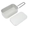 Camping Bento Box Foldable Handle Portable Aluminum Alloy Lunch Box with Alcohol Stove for Picnic Outing