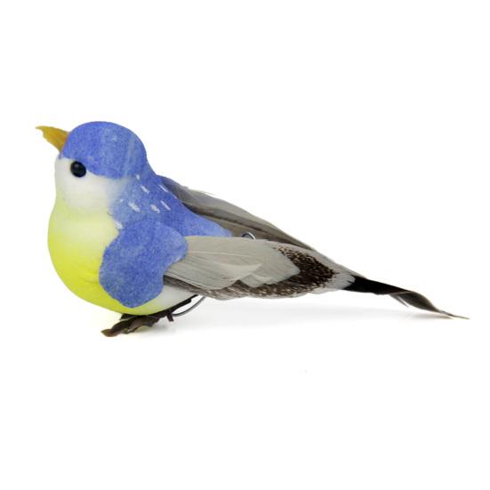 Bird Statue Life-like Home Prop Brightly Colored Adorable Xmas Bonsai Feathered Figurine for Courtyard