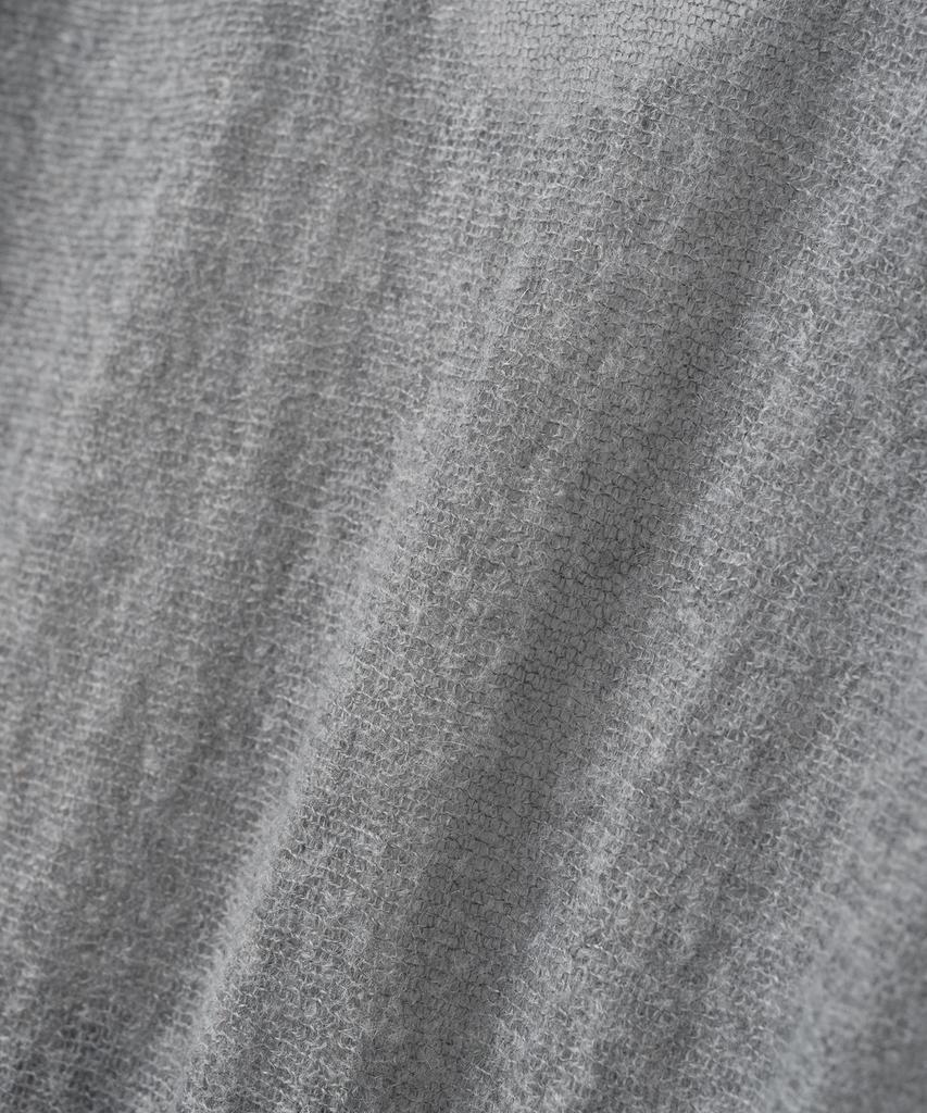 MILLO WOMEN Sheer Deep V-Neck Knit [Gray]