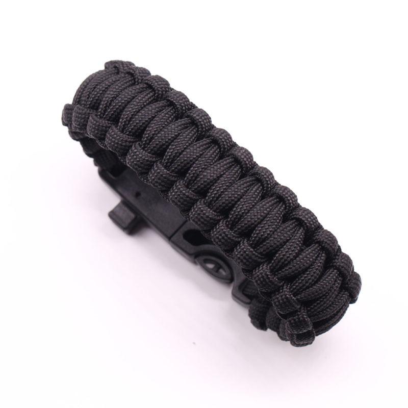 5-in-1 Multi-Function Survival Paracord Bracelet Outdoor Camping Adventure Emergency Rescue Survival Rope Bracelet Compass