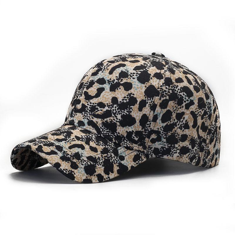 Leopard Baseball Cap Women Vintage Hats, Outdoor Hat Men Casual Hop Street Dance Style