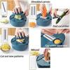 12In1 Multi-Functional Vegetable Chopper Carrots Potatoes Manually Cut Shred Slicer Radish Grater Kitchen Tools Vegetable Cutter