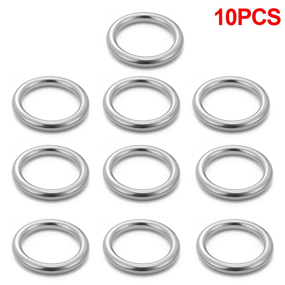 COOLTIME Stainless Steel O Ring New Classic Minimalist Shiny Smooth Rings for Women Bag Sewing Accessories Jewelry