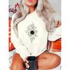 Women Fashion Leopard Vintage Flower Long Sleeve Print Sweatshirts Clothes Ladies Clothing Graphic Pullovers