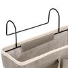 Canvas Bedside Storage Rack Mesh Fabric Multi-Pocket Dormitory Storage Basket Adjustable Hook Space Saving