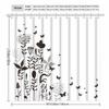 1pcs Modern Simple Silhouette Plant Flower Butterfly Shower Curtain, High-end Elegant Bathroom Curtain, Bathroom Decor