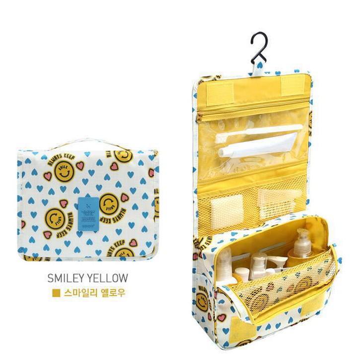 Foldable Hanging Travel Wash Bag & Makeup Organizer