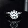 Sparking 5CT Moissanite Rings for Women Engagement Wedding Band 925 Sterling Silver Classic Romantic 6 Claws Ring Jewelry Gift
