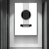 Nordic Abstract Black White Piano Keyboard Sheet Music Guitar Text Canvas Painting Wall Art Picture Poster BedRoom Home Decor
