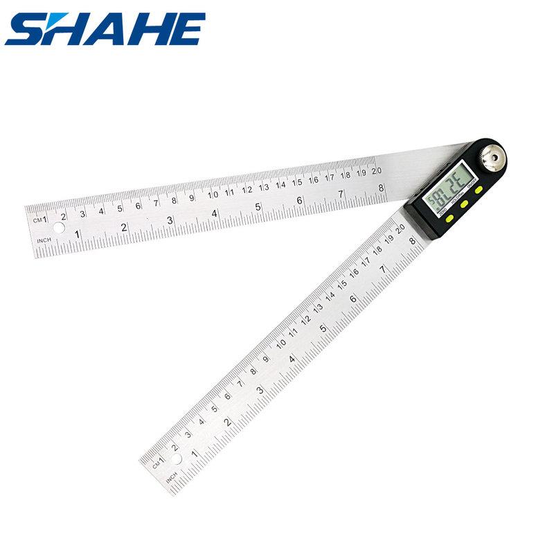 Shahe 200mm Digital Protractor Inclinometer Electronic Angle Gauge Stainless Steel Angle Ruler Goniometer Electronic Protractor