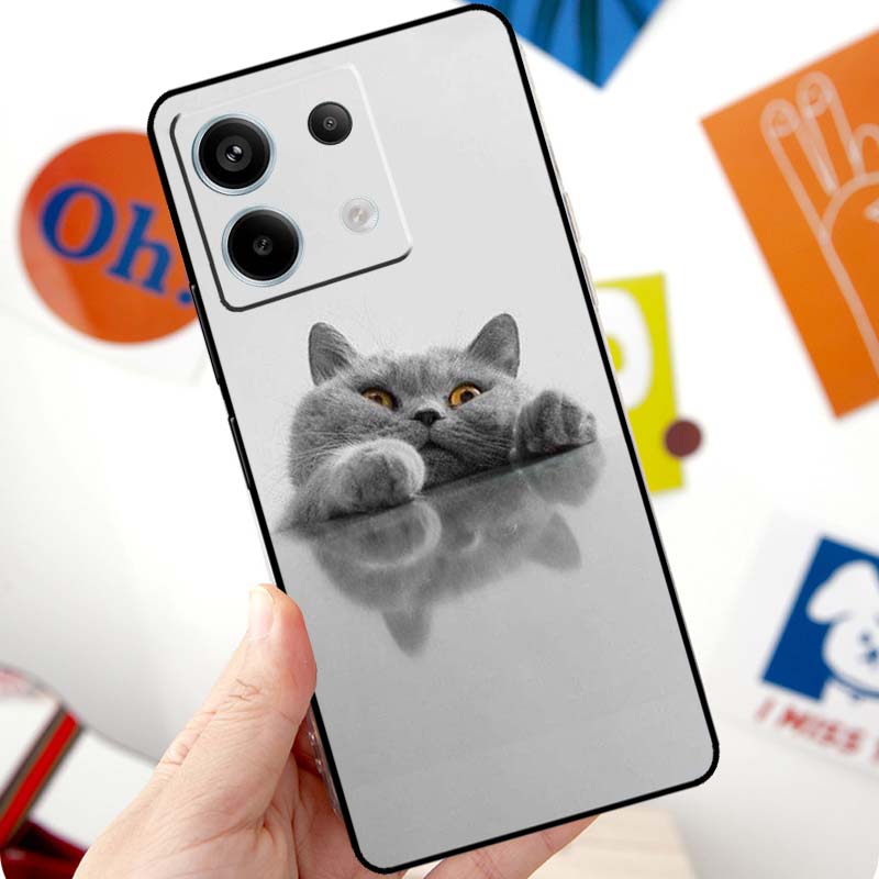 Grey British Shorthair Cat Funda For Xiaomi Redmi Note 14 Pro 10 11 12 13 15 Pro Plus Case For Redmi 15 14C 12C 10C 13C