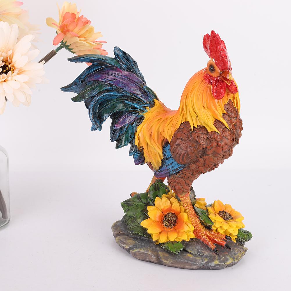 Home Courtyard Garden Decoration Outdoor Decorative Rooster Model Statue Sculpture Art Craft Ornament