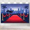 2D Awards Show Red Carpet Tapestry Hollywood Night Party Background Cloth