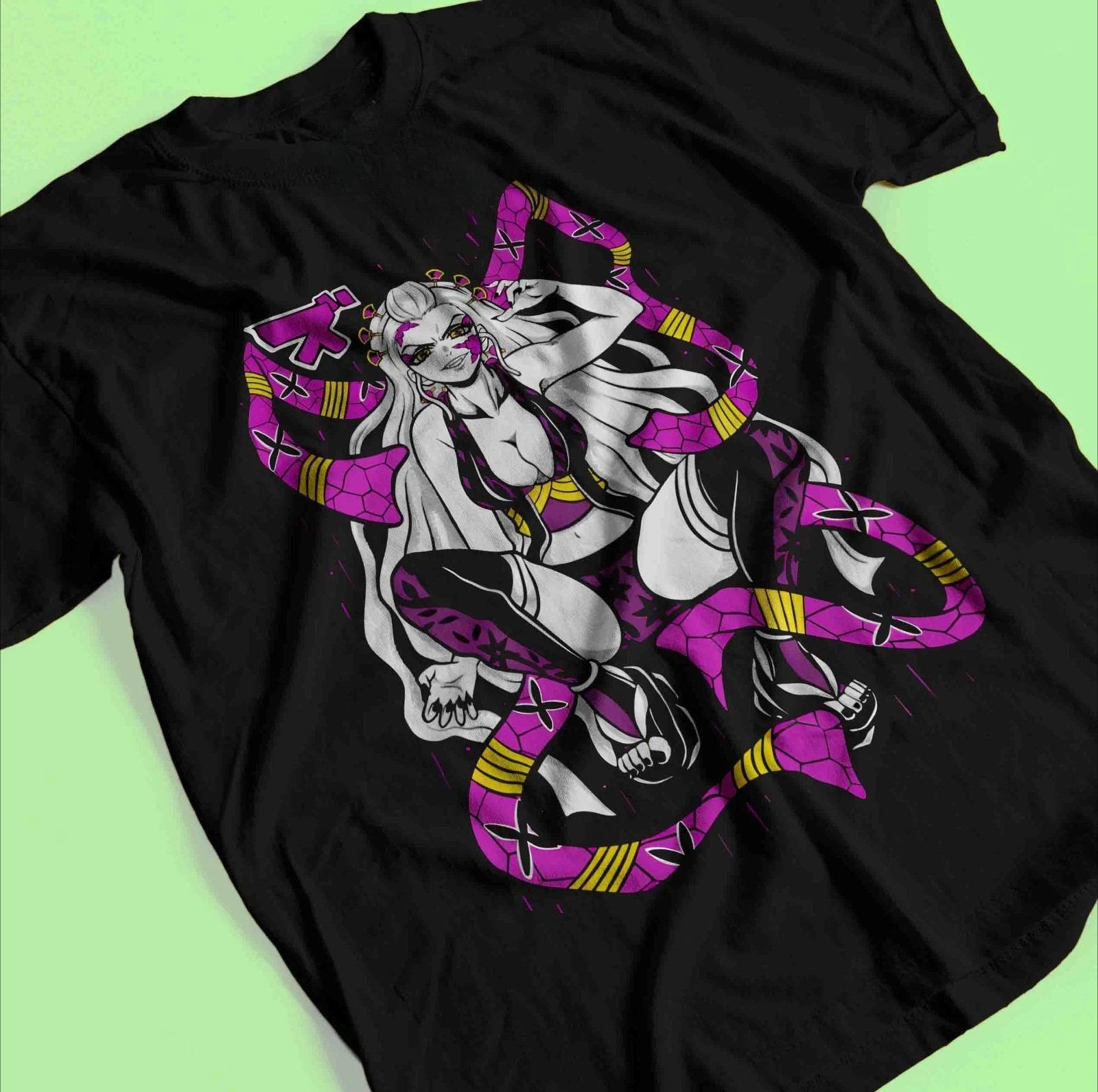Demon Slayer Shirt Daki Upper Moon 6 Tshirt Zenitsu TShirt Muzan Tanjiro Doma Summer Unisexs and Womens Breathable Tshirt Top S