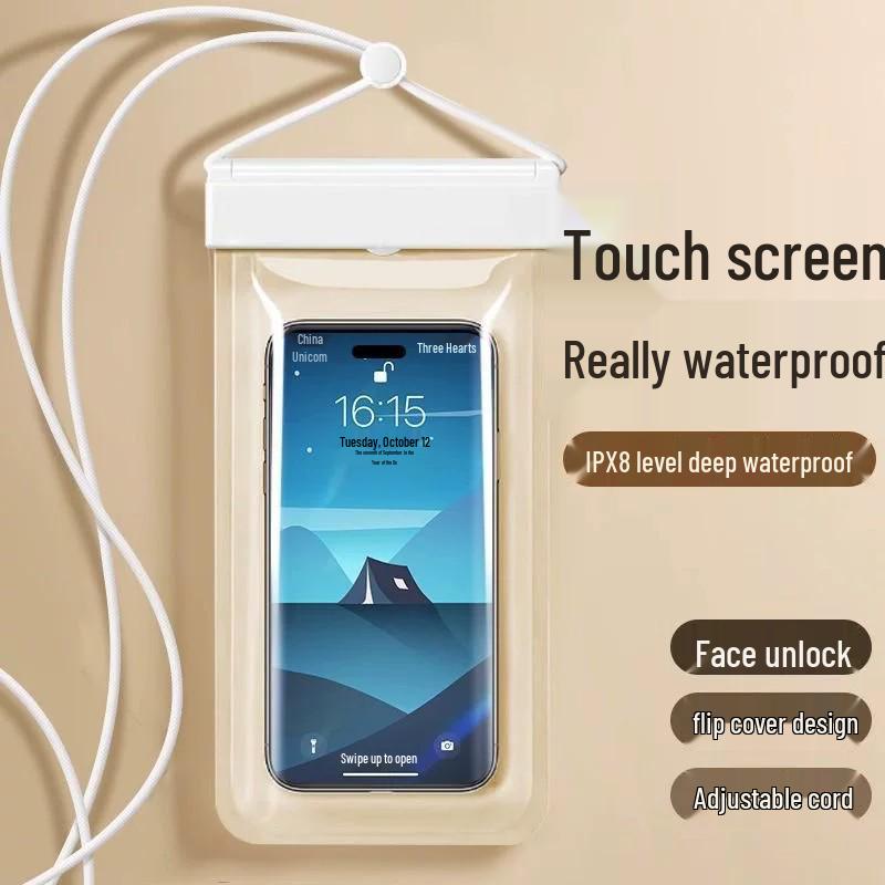 Waterproof Phone Bag for Underwater Photography - Touch-Screen Compatible, Sealed for Swimming and Diving.