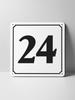 Metal Sign Black House Number On White Background Outdoor Wall Art Decor