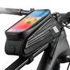 Bike Phone Bag Phone Front Frame Bag Waterproof Bike Phone Mount Top Tube Hard Case Bag Touch Screen Phone Holder Case