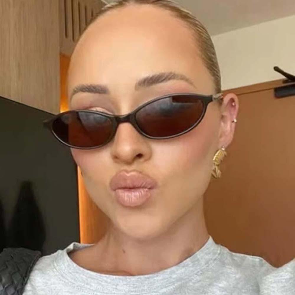 Leopard Print Women HD Sunglasses Retro Anti-UV Glasses New Cat Eye Sunnies Daily