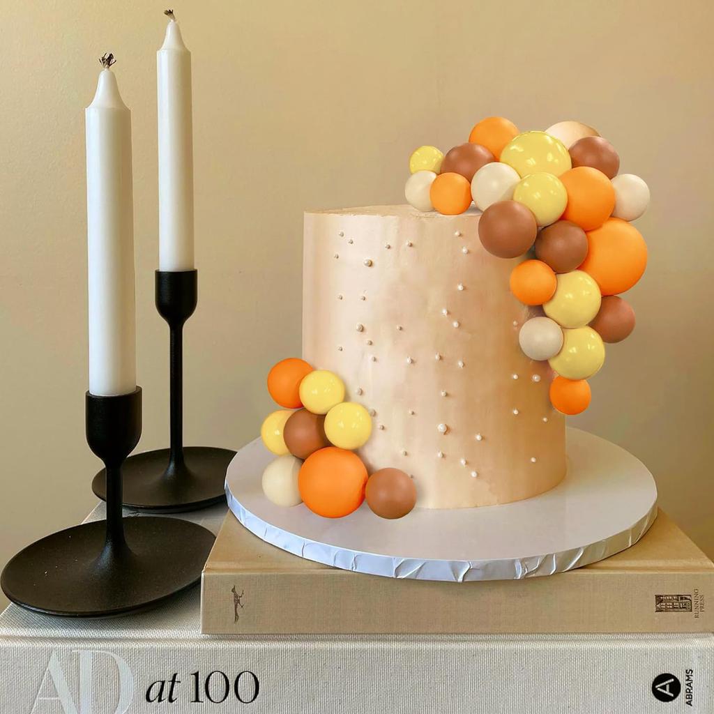 Topo de Bolo de Bola Palitos para Bolo de Bola Coloridos Formato de Bola de Pérola Inserção para Cupcake Topo de Bolo para Lembrancinhas Decoração de Casamento