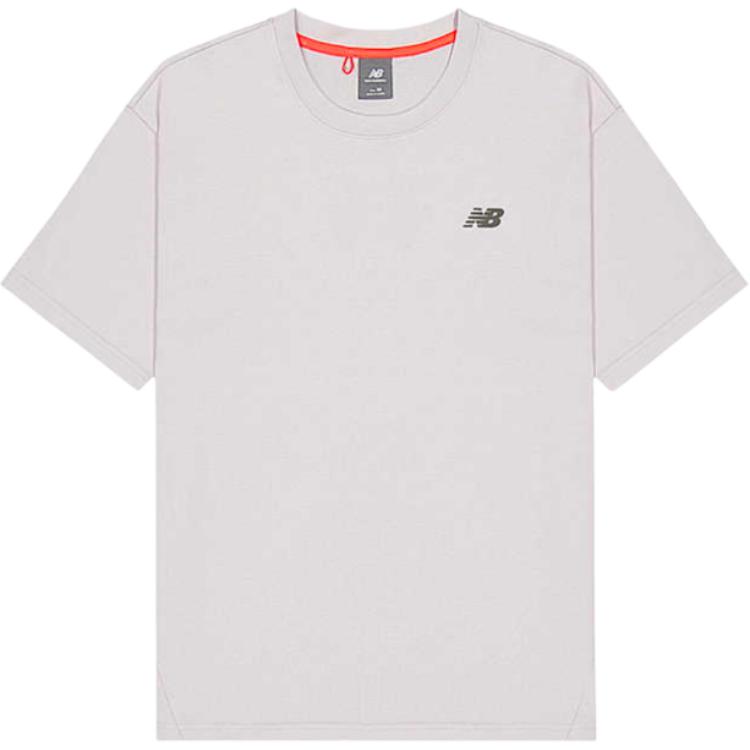 New Balance T Shirts Men s Light Gray Crew Neck Moderate Straight Fit NEF33231-LGR L