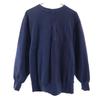 Long sleeve Remake fleece switching trainer Navy sweat Men's Used