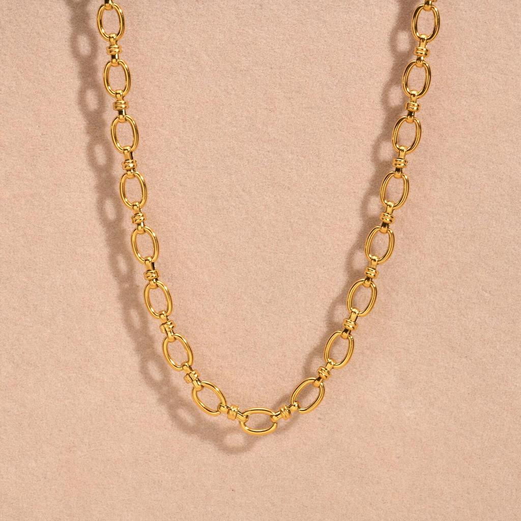 Stainless Steel Jewelry Chain Necklace For Women Retro Street Trend Wedding Birthday Party Mom Girlfriend Valentine's Day Gift