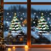 Christmas Window Clings Ball Pine Needle Window Decal Static Window Stickers Christmas Decorations for Holiday Party